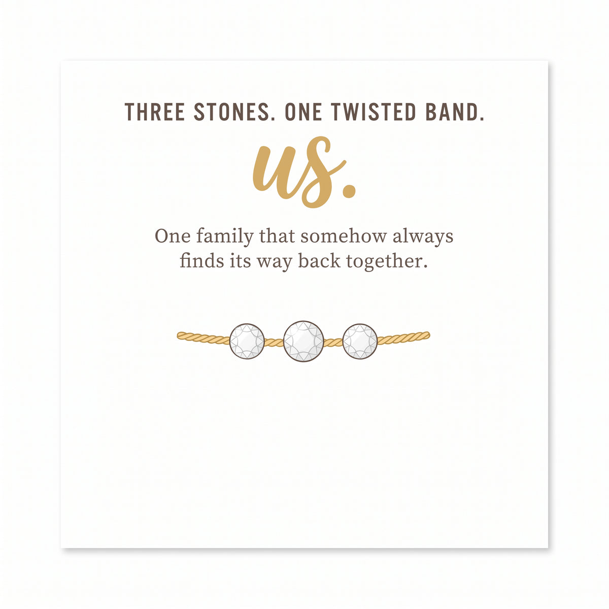 The Three of Us — Trio Stone Ring for Family
