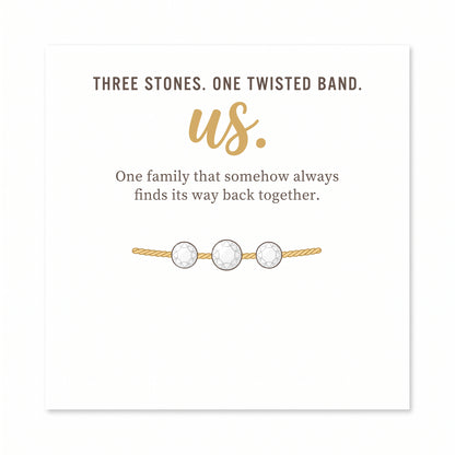 The Three of Us — Trio Stone Ring for Family