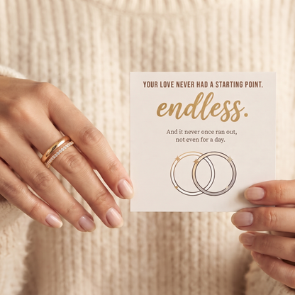 Double Eternity Ring worn on hand - Kynd Co.