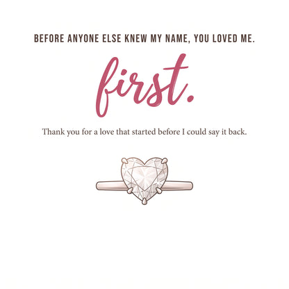 The First Person Who Loved Me — Heart Solitaire Ring for Mom — Kynd Co
