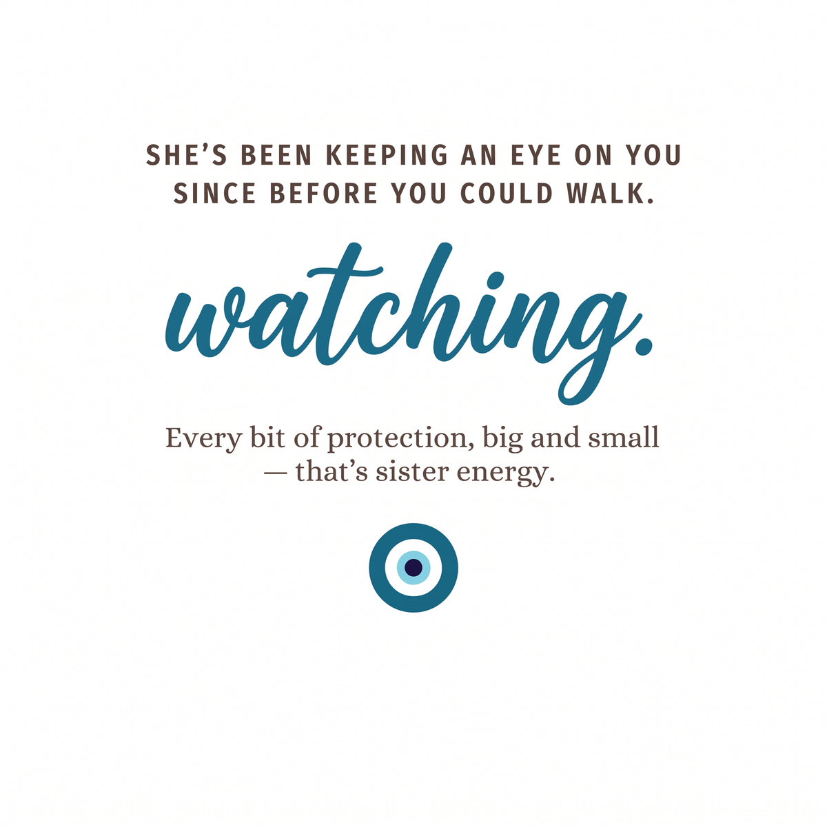 Nothing Gets Past Big Sister Energy — Evil Eye Ring for Sister — Kynd Co