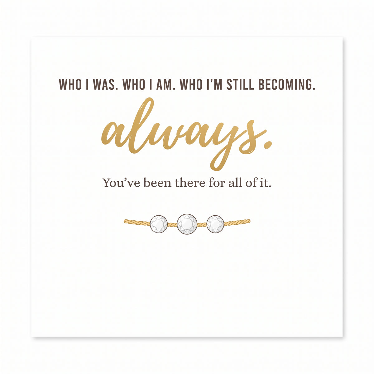 Then, Now, Always — Trio Stone Ring for Mom