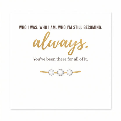 Then, Now, Always — Trio Stone Ring for Mom
