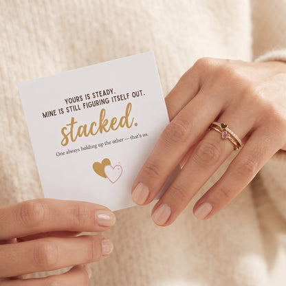 Two Hearts, One Ring — Double Heart Ring for Mom