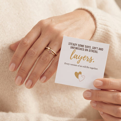 Layers of Us — Double Heart Ring for Wife