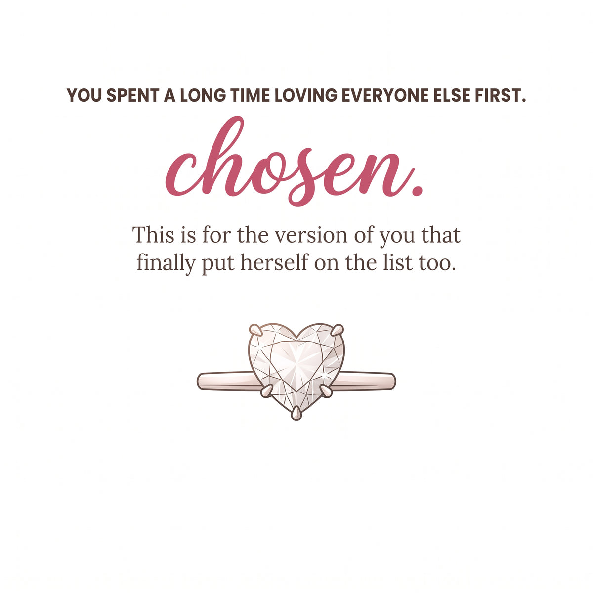 Falling for Myself, Finally — Heart Solitaire Ring for Yourself — Kynd Co