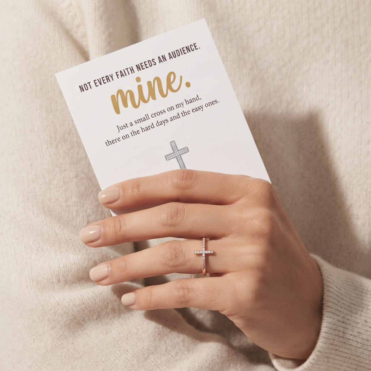 My Quiet Kind of Faith — Cross Ring for Yourself — Kynd Co
