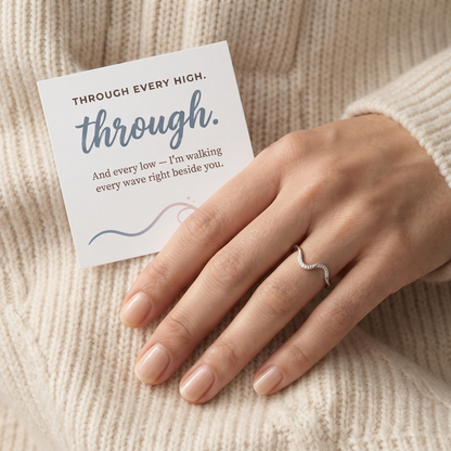 Wave Ring worn on hand - Kynd Co.