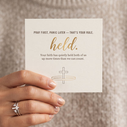 Faith Over Fear — Cross Ring for Sister