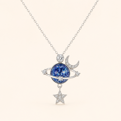 Celestial Necklace - sterling silver moon and star pendant - Kynd Co.