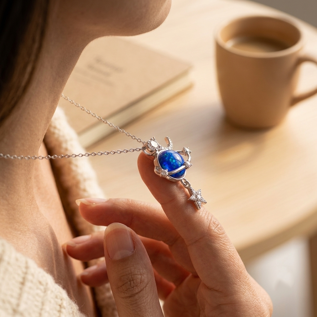 Celestial Necklace - sterling silver moon and star pendant - Kynd Co.