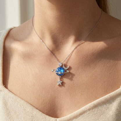 Celestial Necklace - sterling silver moon and star pendant - Kynd Co.