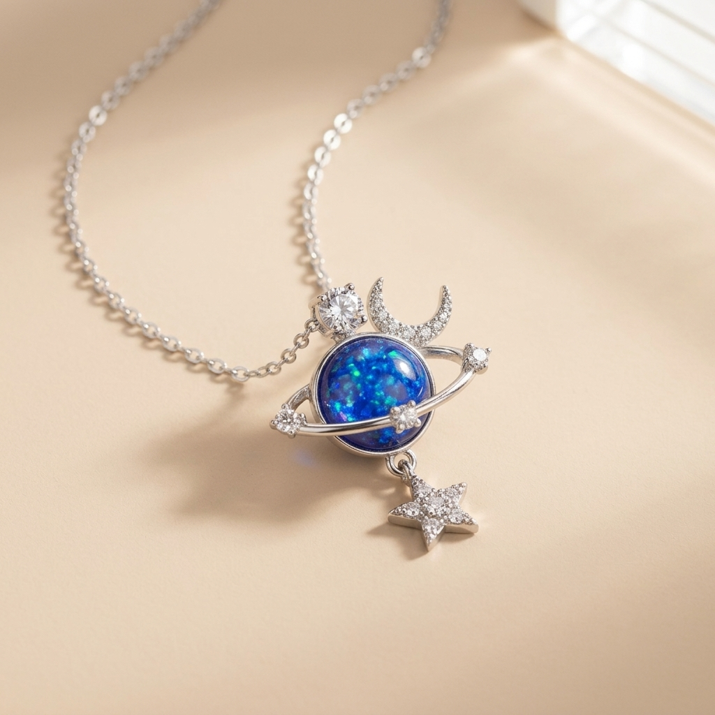 Celestial Necklace - sterling silver moon and star pendant - Kynd Co.