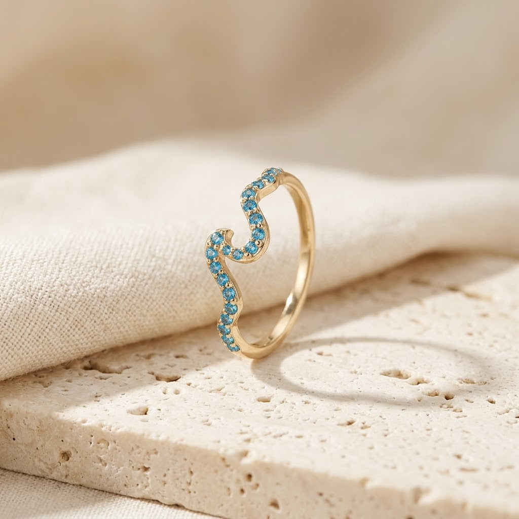 Miles Apart, Same Ocean — Wave Ring for Best Friend — Kynd Co