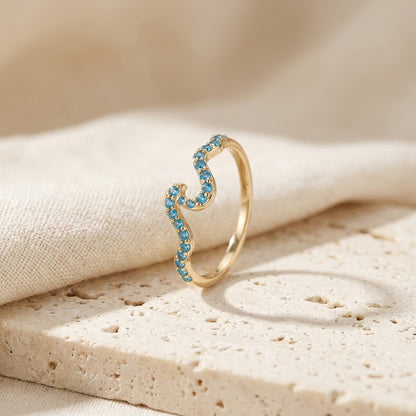 Miles Apart, Same Ocean — Wave Ring for Best Friend — Kynd Co