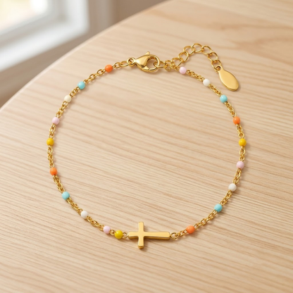 Cross Bracelet - sterling silver cross bracelet - Kynd Co.