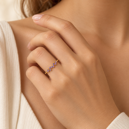 One Month, One Memory Dainty Birthstone Band