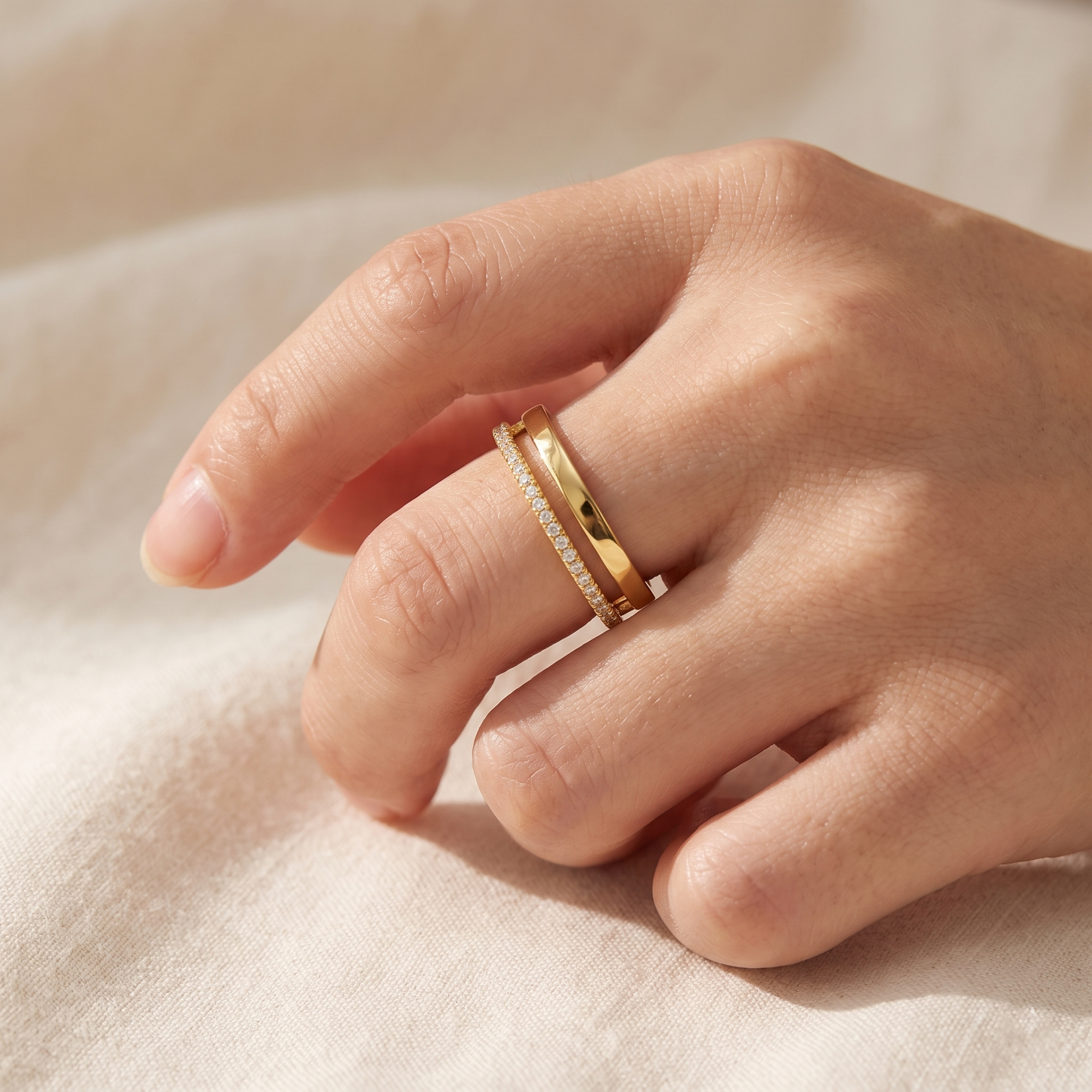 Double Eternity Ring - S925 sterling silver jewelry - Kynd Co.