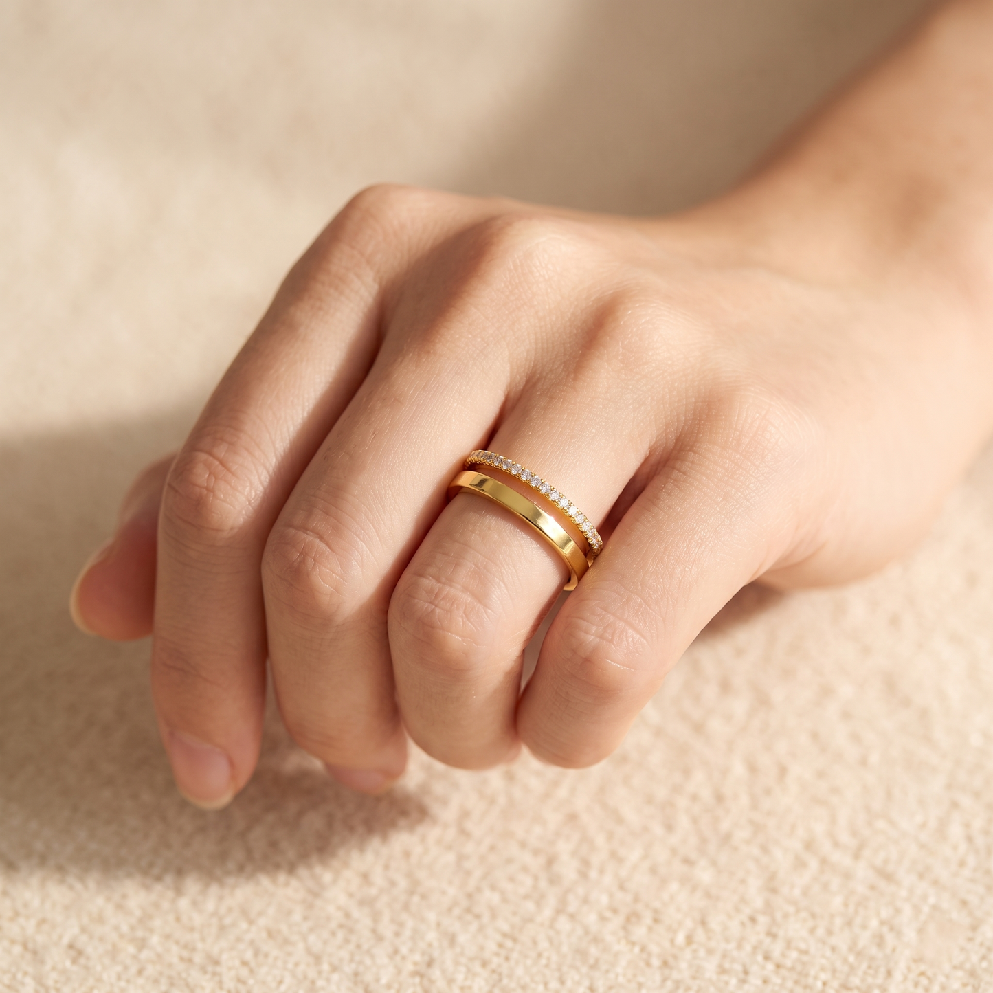 Double Eternity Ring - S925 sterling silver jewelry - Kynd Co.
