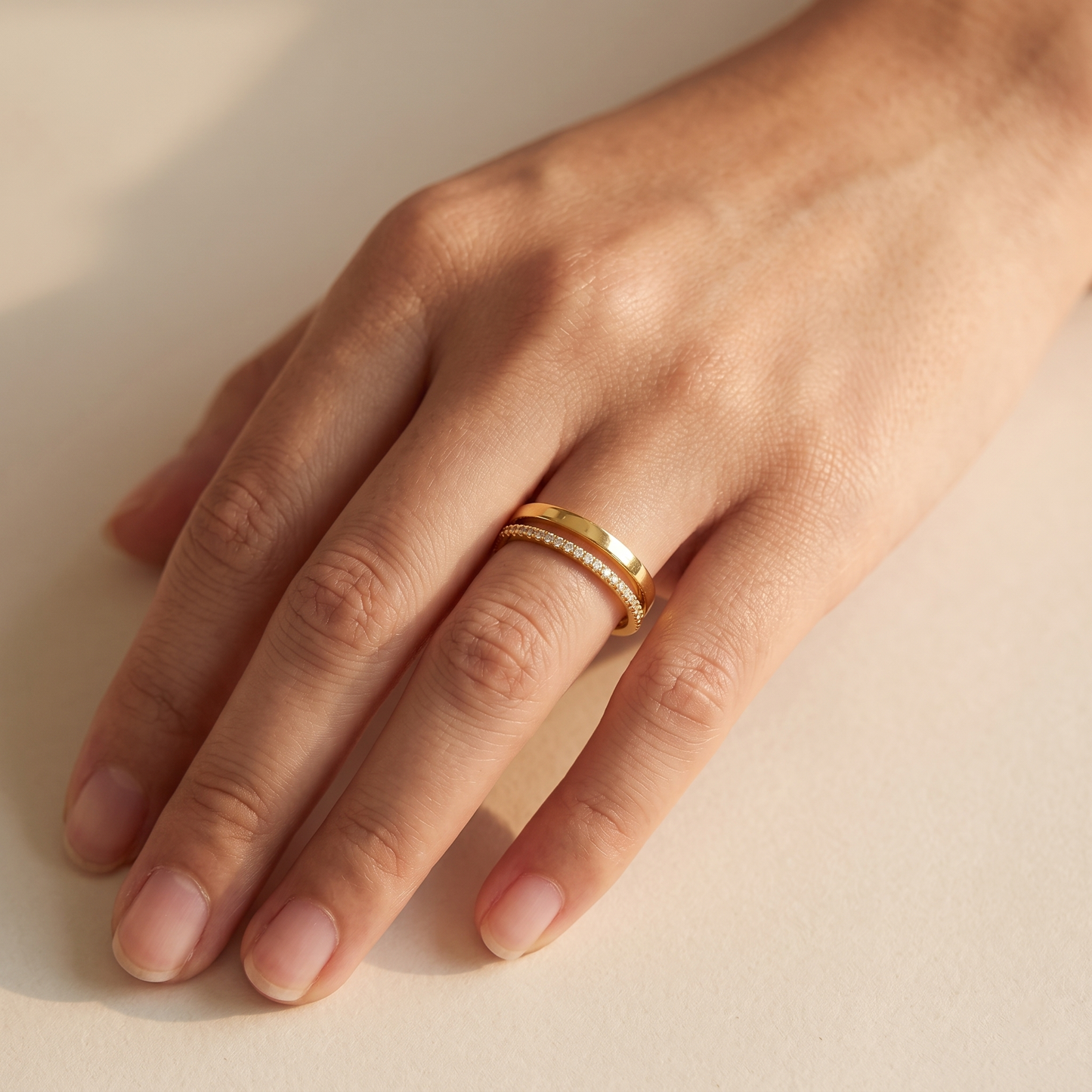 Double Eternity Ring - S925 sterling silver jewelry - Kynd Co.