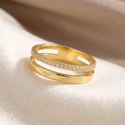 Double Eternity Ring - S925 sterling silver jewelry - Kynd Co.