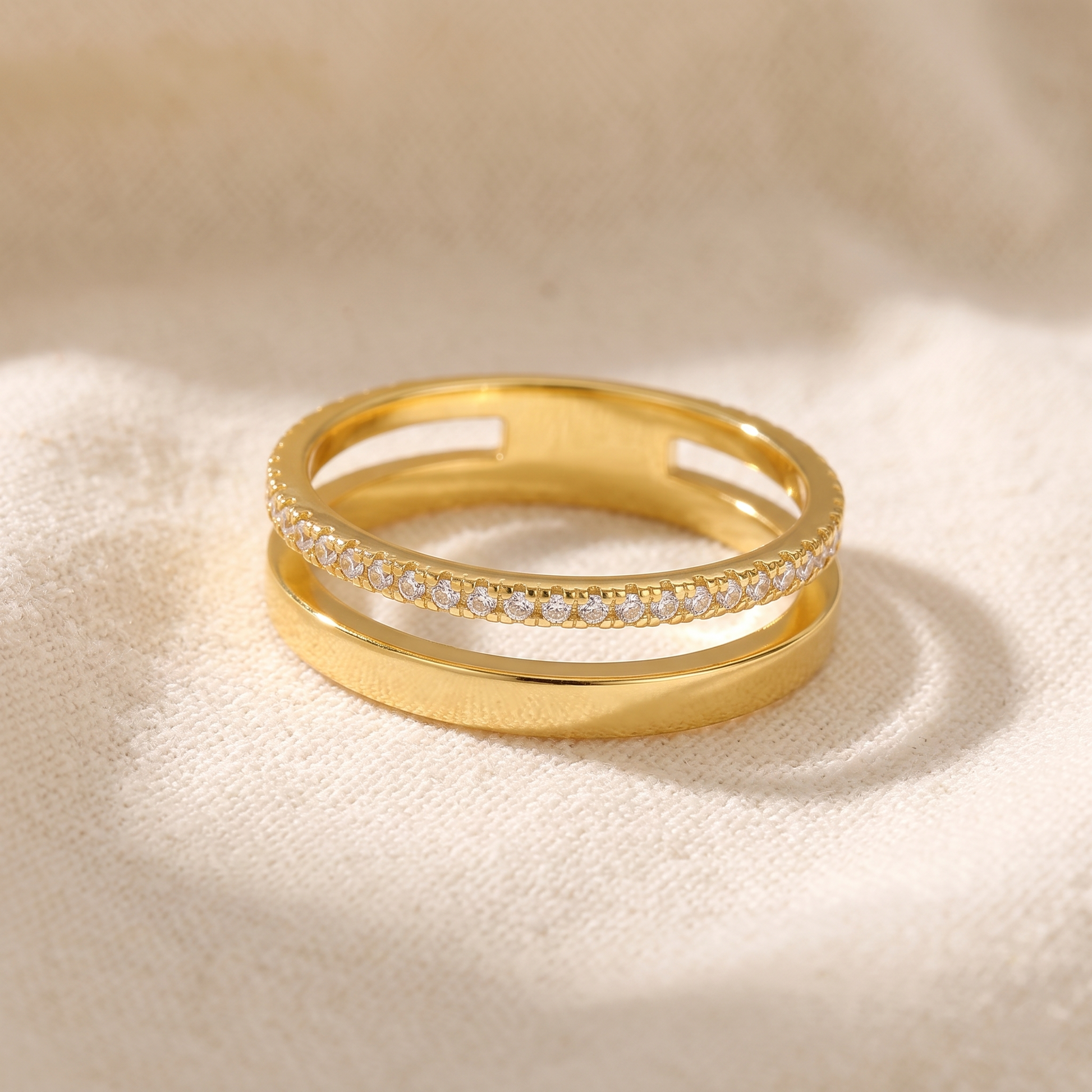 Double Eternity Ring - S925 sterling silver jewelry - Kynd Co.