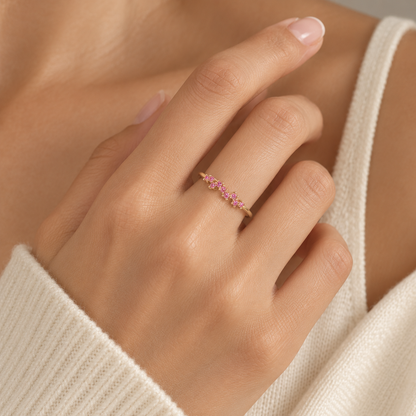 One Month, One Memory Dainty Birthstone Band