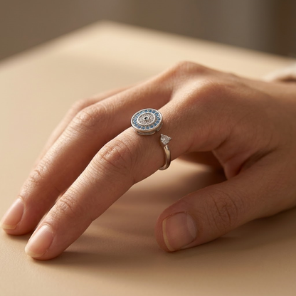 Evil Eye Ring - sterling silver evil eye ring - Kynd Co.