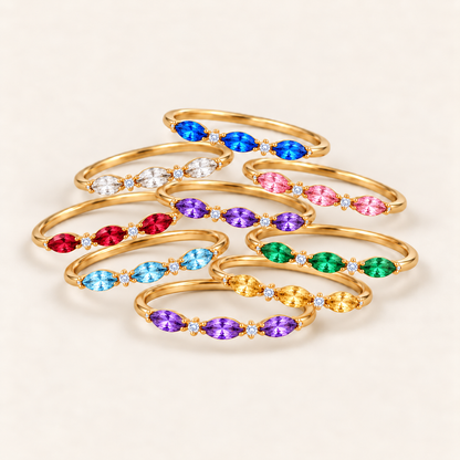 Your Month, Your Story Marquise Birthstone Ring