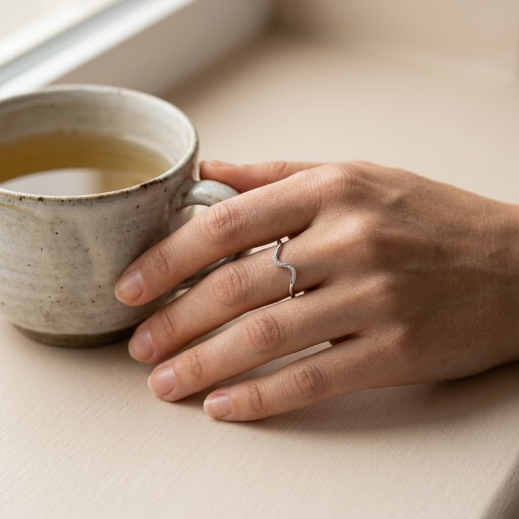 Wave Ring - S925 sterling silver jewelry - Kynd Co.