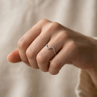 Wave Ring - S925 sterling silver jewelry - Kynd Co.