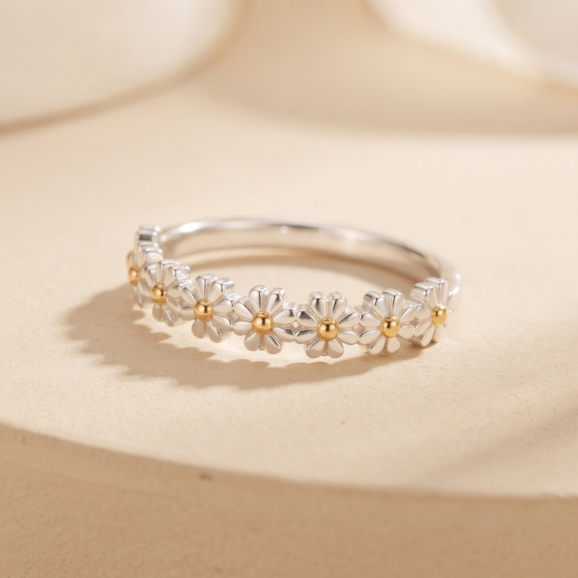 Wildflower Ring worn on hand - Kynd Co.