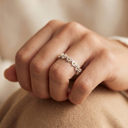 Wildflower Ring worn on hand - Kynd Co.