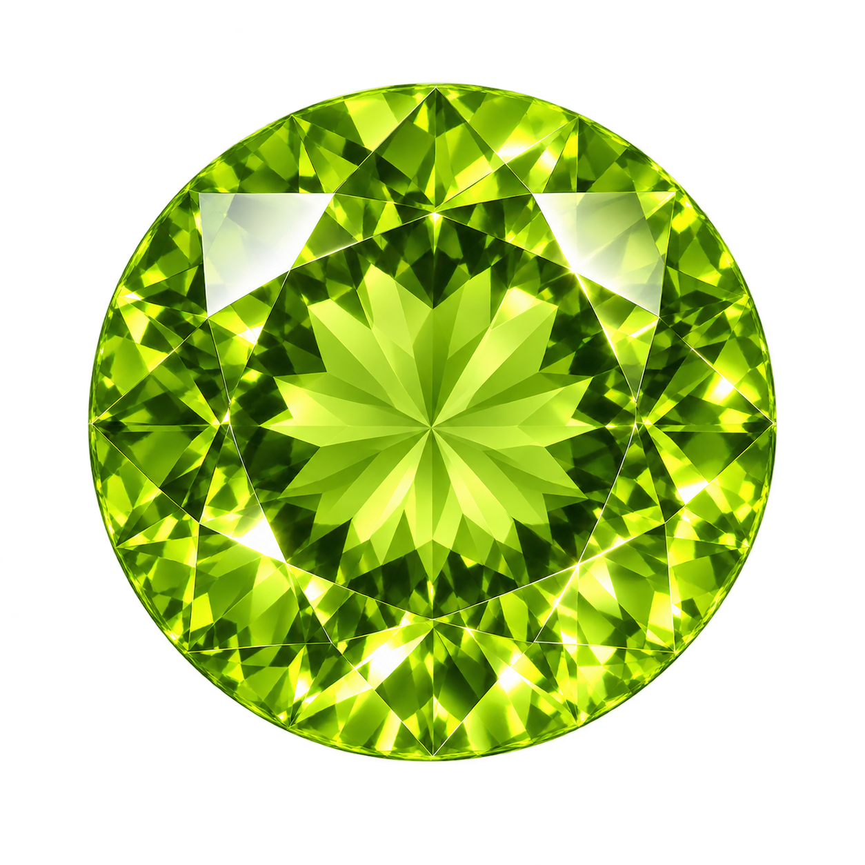 August Peridot Green birthstone